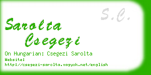 sarolta csegezi business card